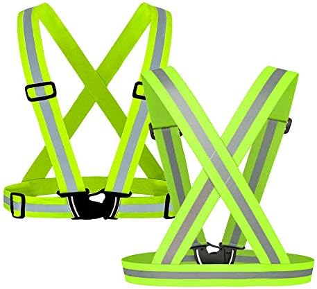 אפוד בטיחות T-Sheng עם 5 חבילות, חגורות רפלקטיביות מספקות נראות גבוהה לגברים ונשים, אולטרה-אור ונוח להליכה